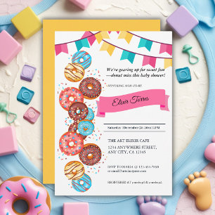 Moderne Donut-Baby-Streusel-Baby-Shower-Einladung Einladung