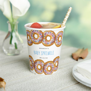 Moderne Donut Boys Kinderdusche Sprinkle Pappbecher