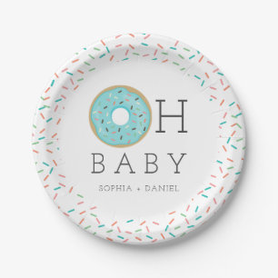 Moderne Donut Girl Babydusche Teller