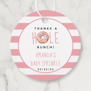 Moderne Donut Girls Babydusche Sprinkle Vielen Dan Geschenkanhänger