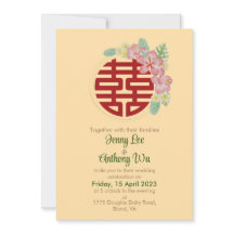 Moderne Doppel-Happiness chinesische Hochzeitseinl