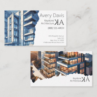 Moderne doppelseitige Architekten-Individualgebäud Visitenkarte