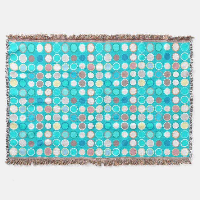 Moderne Dots aus dem Mittelalter - Türkis mit Mult Decke (Vorderseite)