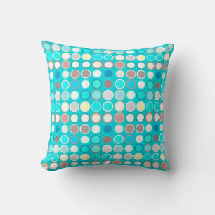 Moderne Dots aus dem Mittelalter - Türkis mit Mult Kissen