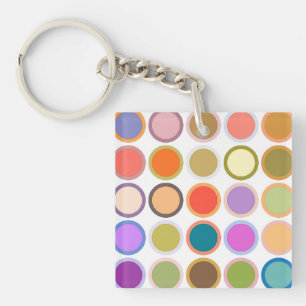 Moderne Dots aus dem Mittelalter - weiß mit mehrer Schlüsselanhänger