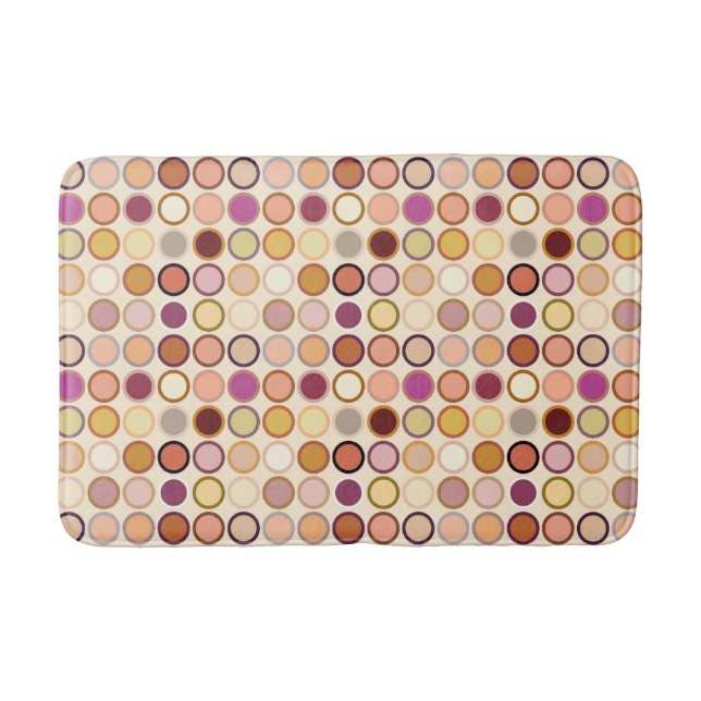 Moderne Dots - beige & neutral Badematte (Vorderseite)