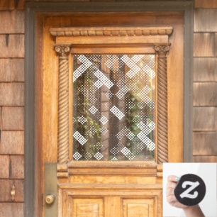Moderne Dots Geometric Halftone Muster Privatsphär Fensteraufkleber