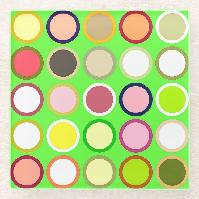 Moderne Dots - Limon mit Multi-Century Glasuntersetzer (Vorderseite)