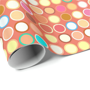 Moderne Dots - Terrakotta mit vielen verschiedenen Geschenkpapier