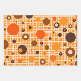 Moderne Dotty Dots Woven Muster aus dem Mittelalte Geschenkpapier Set