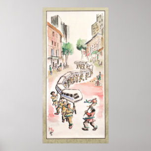 Moderne Drachentänzer Poster