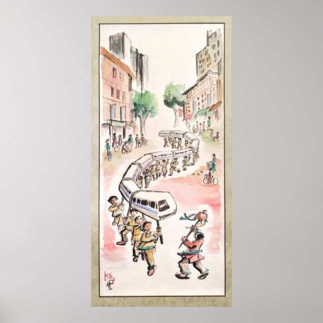 Moderne Drachentänzer Poster (Vorne)