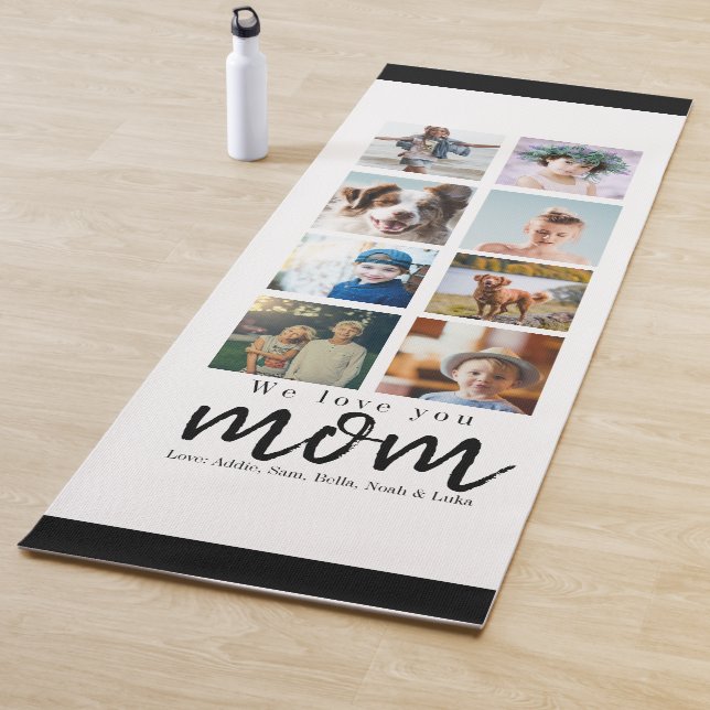 Moderne Drehbuch 6 Foto Sammelmütter Tag Mutter Yogamatte (Beispiel)