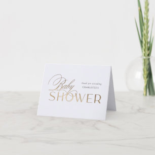 Moderne Drehbuch elegante Babydusche Danke
