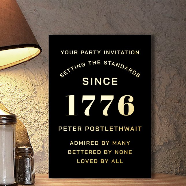 Moderne Drehbuch Geburtstag Einladung Schwarz und  (Von Creator hochgeladen)