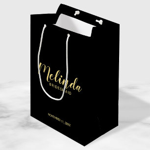 Moderne Drehbuch Personalisierte Bridesmaier Mittlere Geschenktüte