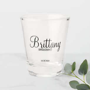 Moderne Drehbuch Personalisierte Bridesmaier Schnapsglas