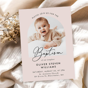 Moderne Drehbuch Religiöse Taufe & Christening Einladung