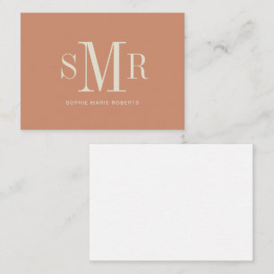 Moderne drei Buchstaben Monogramm Initialen Name N Mitteilungskarte