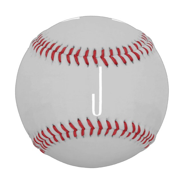 Moderne Drei-Buchstaben-Monogramm-Initialen Weiß G Baseball (Vorderseite)