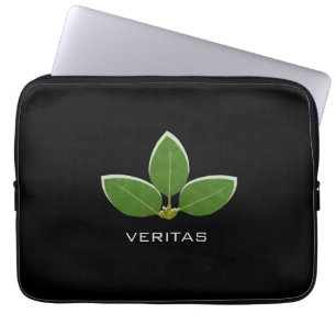 Moderne drei grüne Blätter Laptopschutzhülle