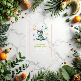 Moderne Drei-Rex Dinosaur Geburtstagsparty Acryleinladungen