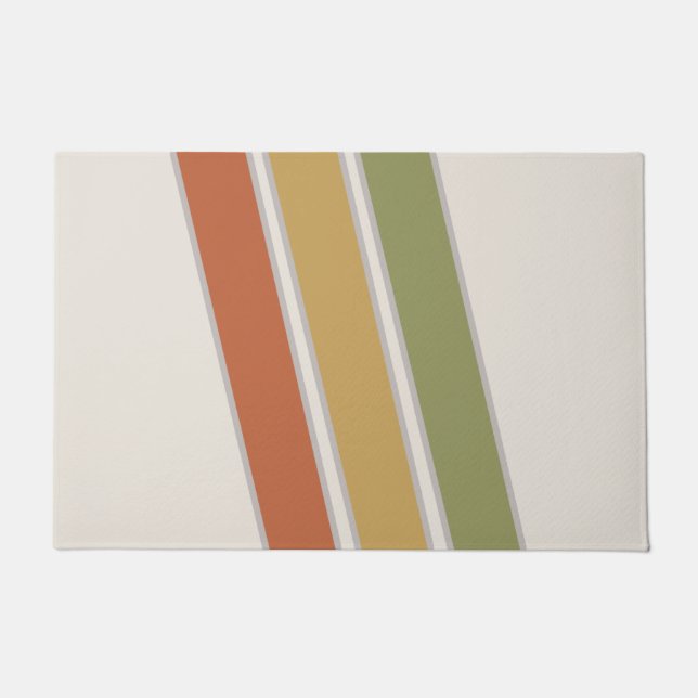 Moderne Drei Streifen aus dem Mittelalter Fußmatte (Vorderseite)