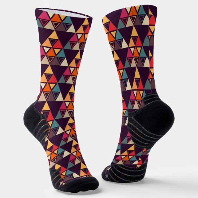 Moderne Dreieck-Quilts Socken (Gewinkelt)