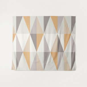 Moderne Dreiecke Orange Mitte des Jahrhunderts Wandteppich