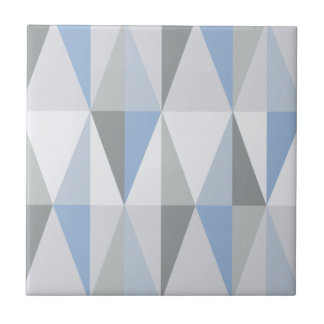 Moderne Dreiecke Sky Blue Mitte des Jahrhunderts Fliese