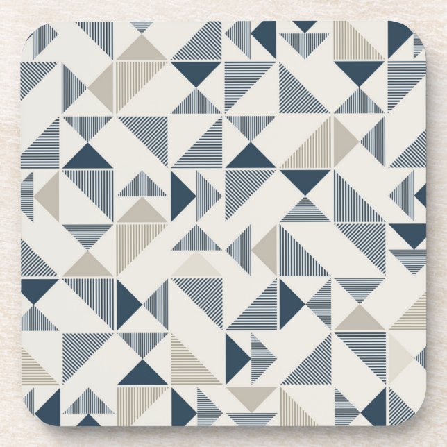 Moderne Dreiecke Untersetzer Set (Vorderseite)