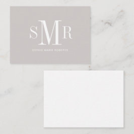 Moderne dreimalige Monogramm-Initialnamen Mitteilungskarte