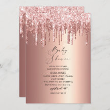 Moderne Driving Rose Gold Baby Dusche