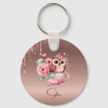 Moderne Driving Rose Gold Monogram Personalisiert