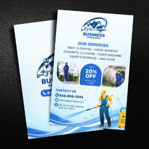 Moderne Druckreinigung Power Wash Hausreinigung Flyer