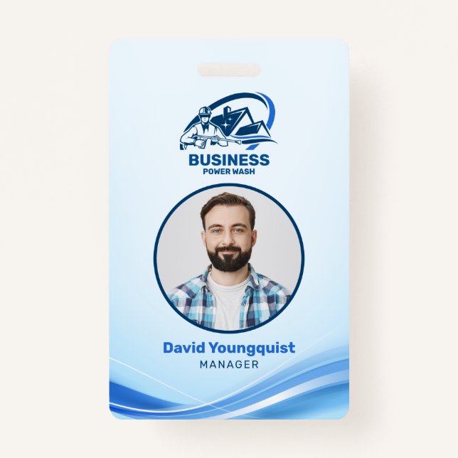 Moderne Druckwäsche Power Waschhaus Reinigung Ausweis (Vorderseite)