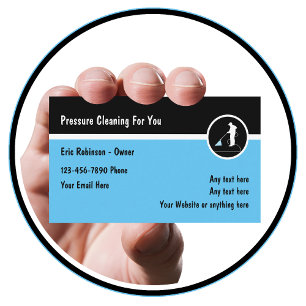 Moderne Druckwäsche und Reinigung Visitenkarte