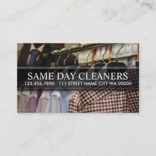 Moderne Dry Cleaners Business Card Visitenkarte