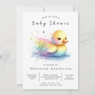 Moderne Duck Baby Duck Duck Dusche Einladung