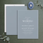 Moderne dunkelblaue Kalligrafie Einladung zur Hoch<br><div class="desc">Dieses trendige, elegante und moderne, schlichte, minimalistisch staubige, blau-weiße Hochzeitsdesign zeichnet sich durch die zeitgemäße Kalligrafie und Seriftext als Hauptmotiv aus und basiert auf unserem bestverkauften Brautparty laden. Die Rückseite der Karte weist eine staubige blaue Textur auf. Kontaktieren Sie Designer für passende Produkte. Vielen Dank für die Unterstützung unseres kleinen...</div>