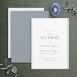 Moderne dunkelblaue Kalligrafie Einladung zur Hoch<br><div class="desc">Dieses trendige, elegante und moderne, schlichte, minimalistisch staubige, blau-weiße Hochzeitsdesign zeichnet sich durch die zeitgemäße Kalligrafie und Seriftext als Hauptmotiv aus und basiert auf unserem bestverkauften Brautparty laden. Die Rückseite der Karte weist eine staubige blaue Textur auf. Kontaktieren Sie Designer für passende Produkte. Vielen Dank für die Unterstützung unseres kleinen...</div>