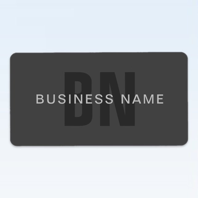 Moderne, dunkelgraue, bearbeitbare Vorlage für Mon Adressaufkleber (Von Creator hochgeladen)