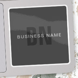 Moderne, dunkelgraue, bearbeitbare Vorlage für Mon Aufkleber