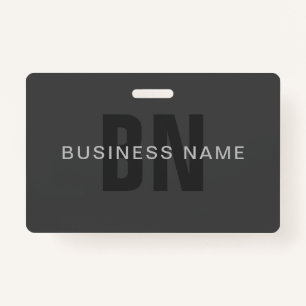 Moderne, dunkelgraue, bearbeitbare Vorlage für Mon Ausweis