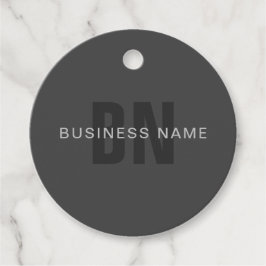 Moderne dunkelgraue editierbare Monogramm-Designvo Geschenkanhänger