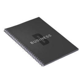 Moderne dunkelgraue editierbare Monogramm-Designvo Notizblock