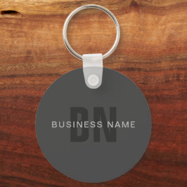 Moderne dunkelgraue editierbare Monogramm-Designvo Schlüsselanhänger