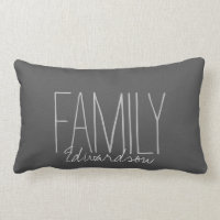 Moderne dunkelgraue Familienname Familie
