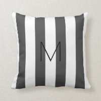 Moderne, dunkelgraue Streifen mit Monogramm
