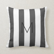 Moderne, dunkelgraue Streifen mit Monogramm